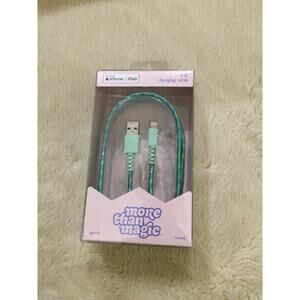 More Than Magic™ 6' Lightning to USB-A Round Braided cable- Mint